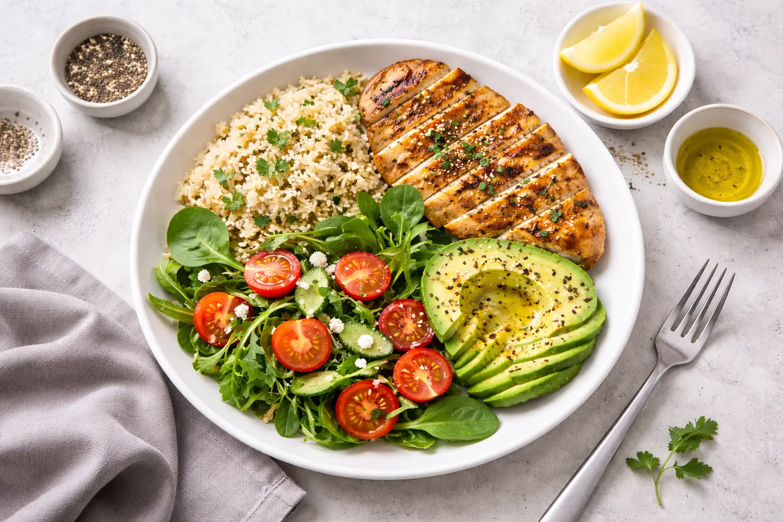 Macros: Balanced Meal with Protein, Carbs, and Healthy Fats